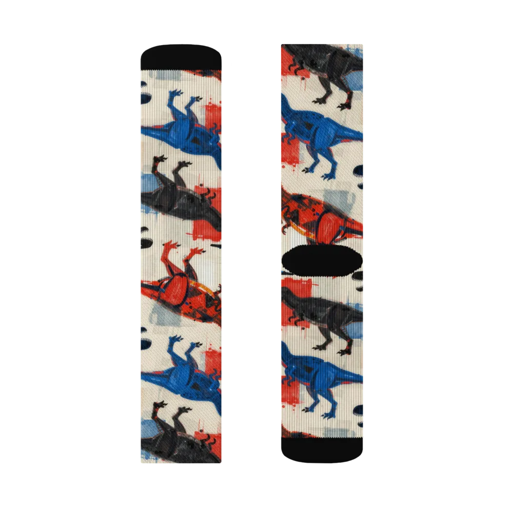 Cretaceous Colorway on Socks — Right Sock