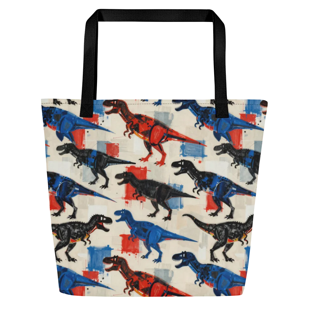 Cretaceous Colorway on Large Tote Bag W/ Pocket — Front