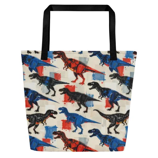 Cretaceous Colorway on a Large Tote Bag W/ Pocket