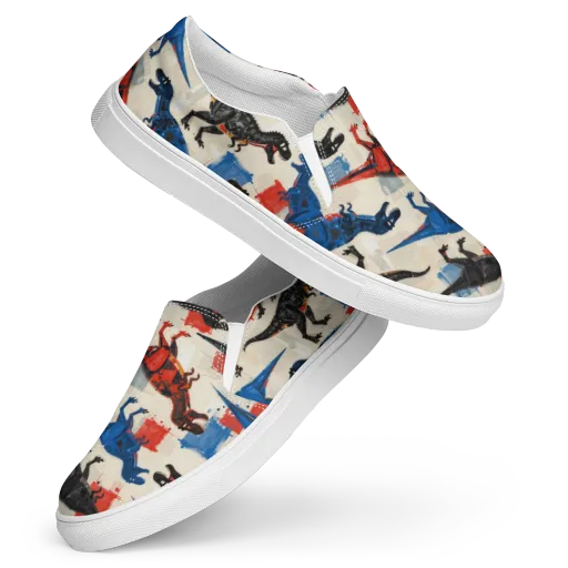 Cretaceous Colorway on a Women's Slip-On Canvas Shoes