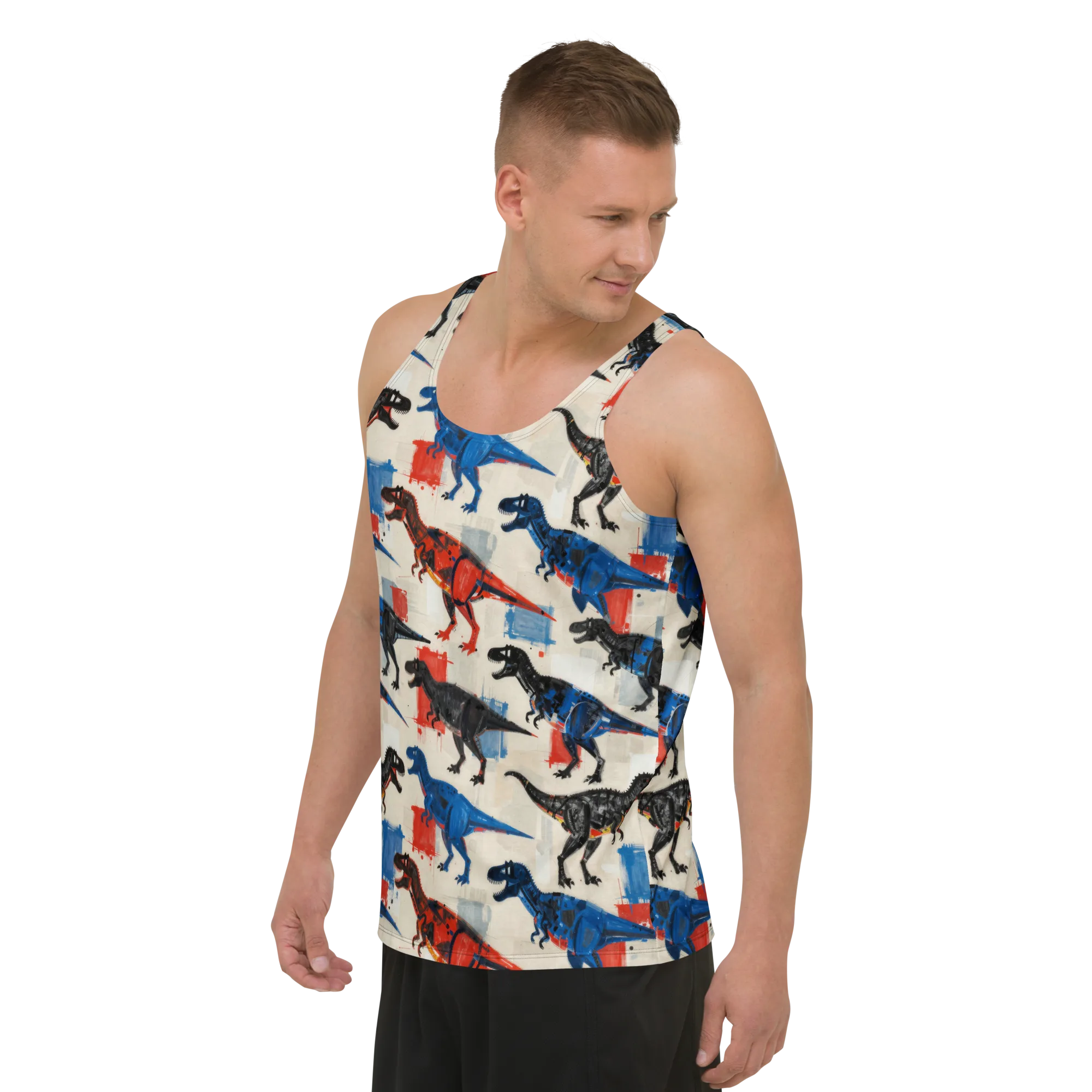 Cretaceous Colorway on Men's Tank Top — Left Front