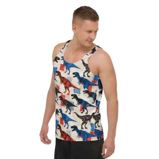 Cretaceous Colorway on a Men's Tank Top