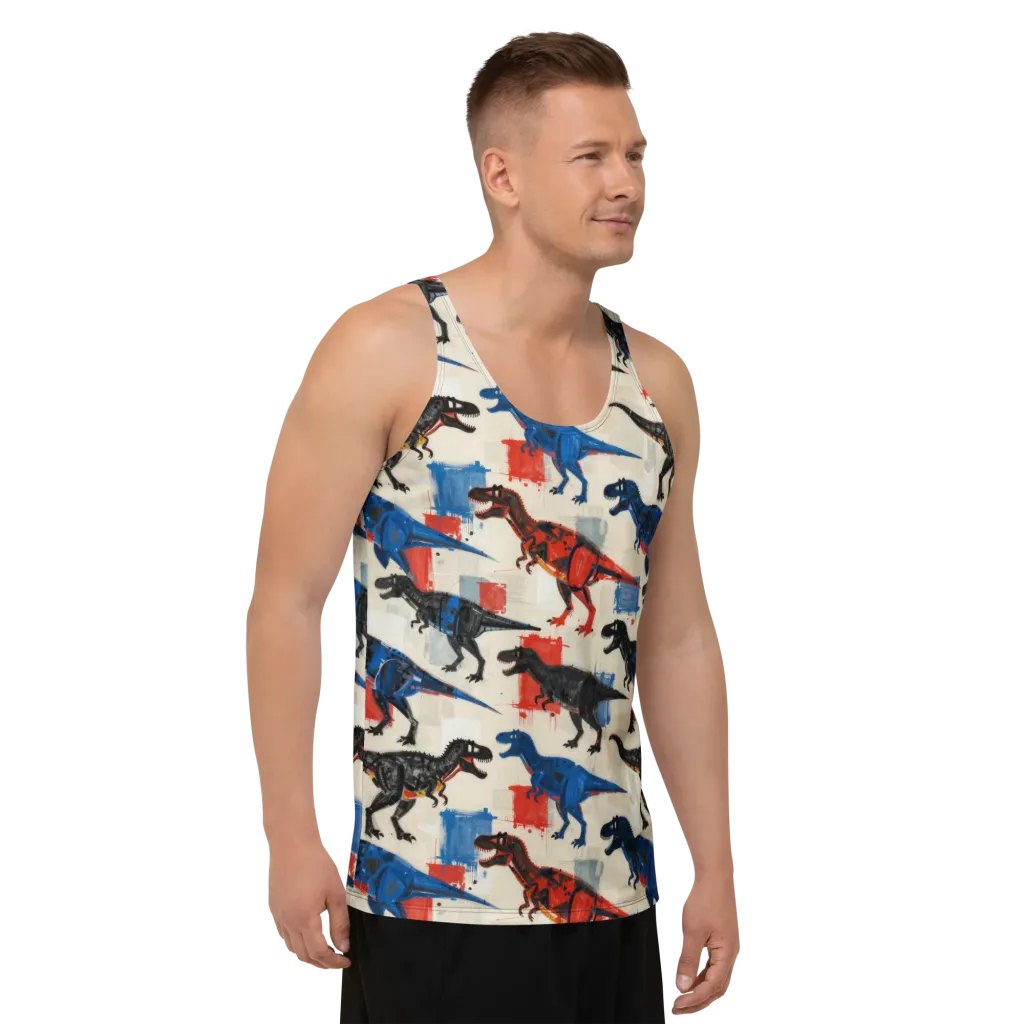 Cretaceous Colorway on Men's Tank Top — Right Front