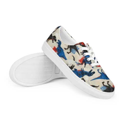 Cretaceous Colorway on a Men's Lace-Up Canvas Shoes