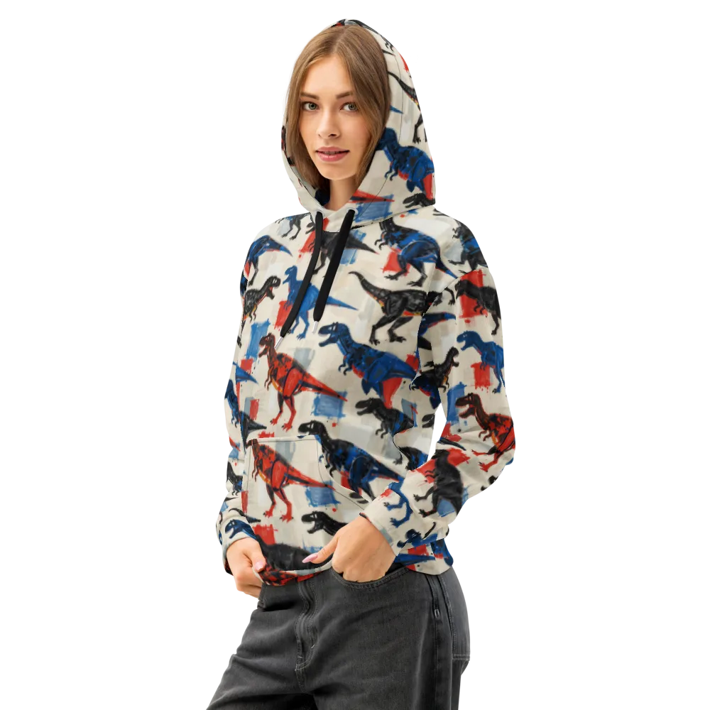 Cretaceous Colorway on Cotton Hoodie — Left Front