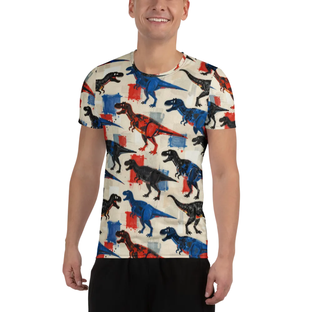 Cretaceous Colorway on Men's Athletic T-Shirt — Front