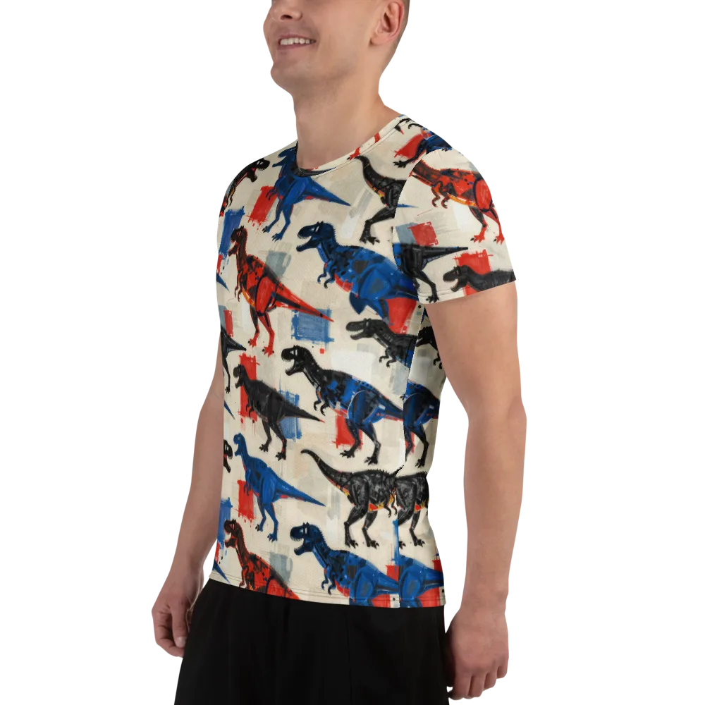 Cretaceous Colorway on Men's Athletic T-Shirt — Left