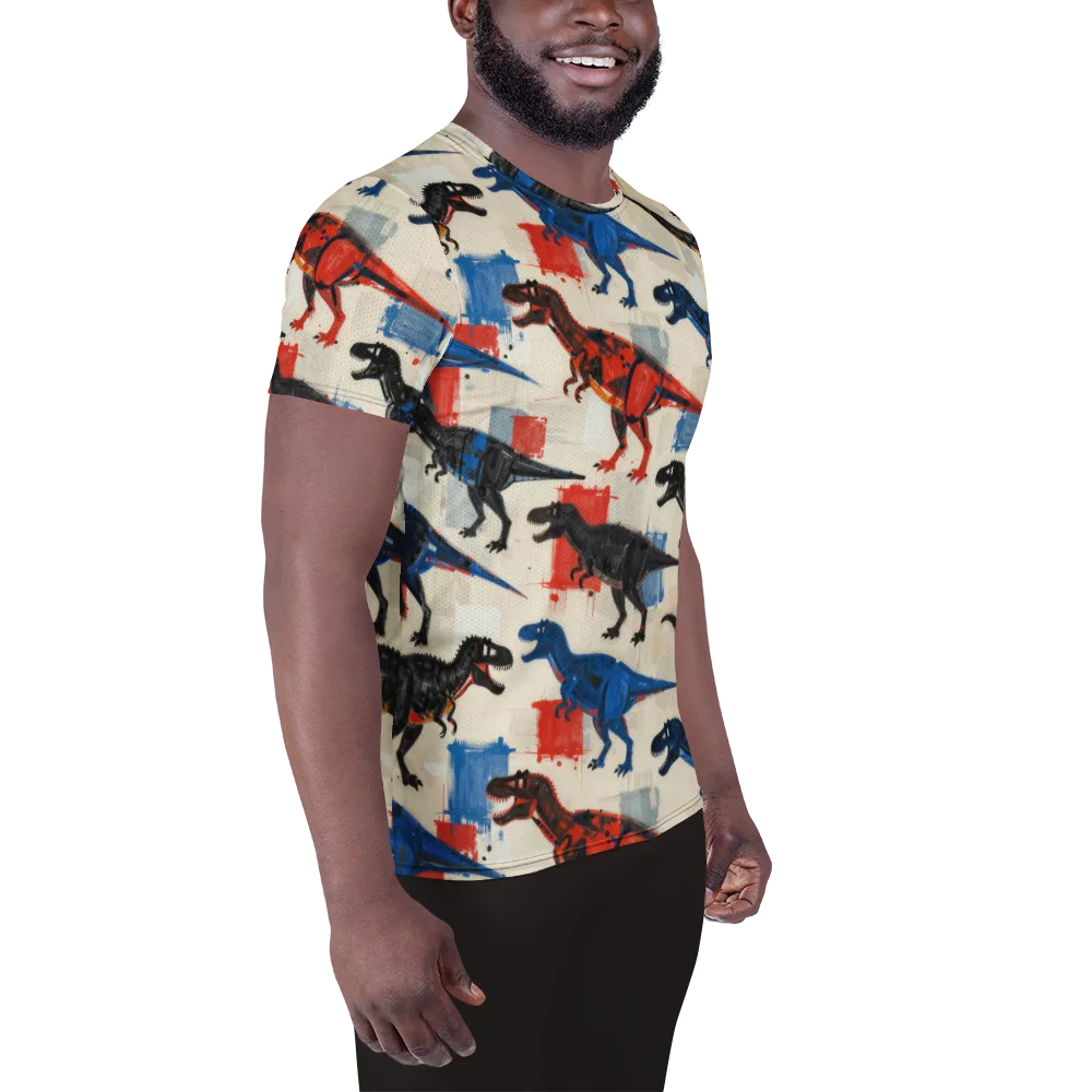Cretaceous Colorway on Men's Athletic T-Shirt — Right