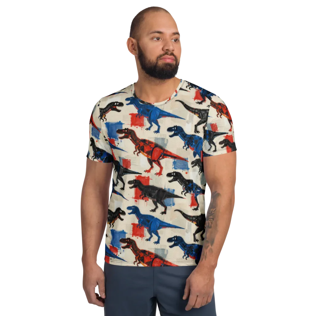 Cretaceous Colorway on Men's Athletic T-Shirt — Front