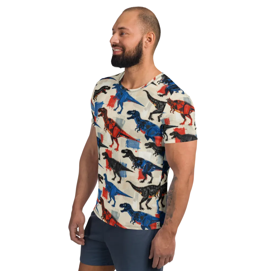 Cretaceous Colorway on Men's Athletic T-Shirt — Left