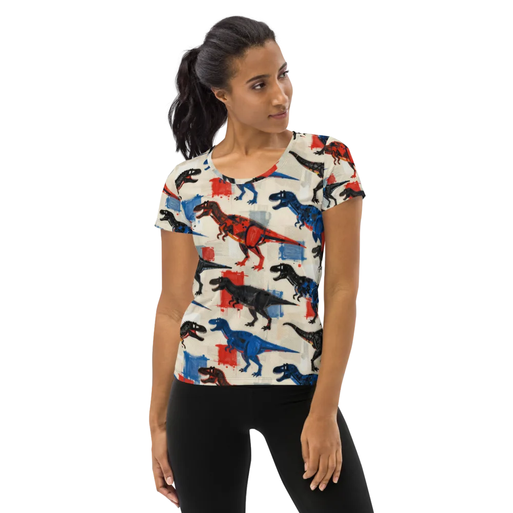 Cretaceous Colorway on Women's Athletic T-Shirt — Front