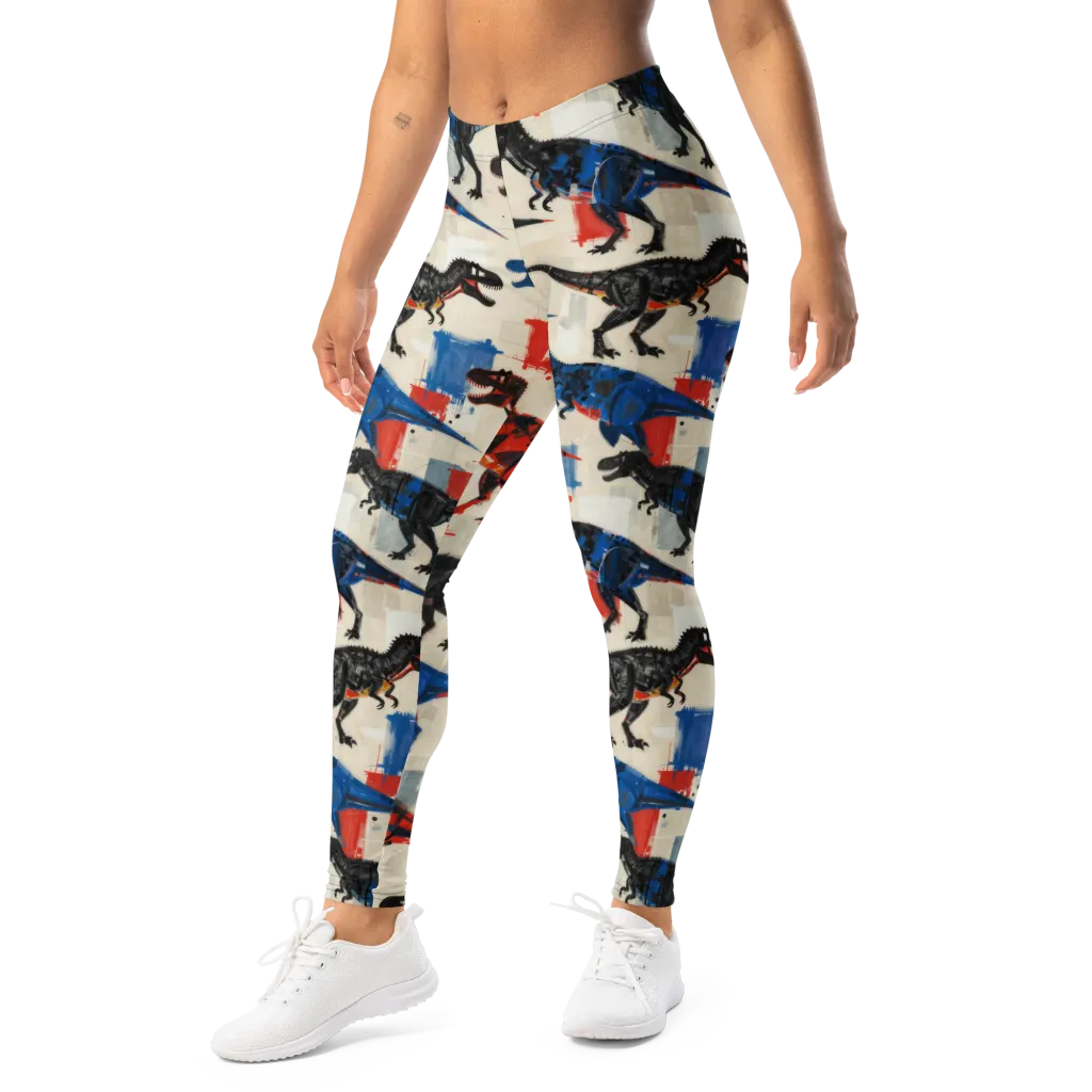 Cretaceous Colorway on Leggings — Left Front