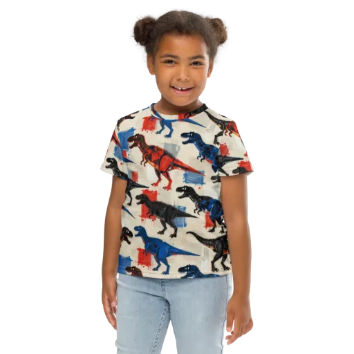 Cretaceous Colorway on a Kids Crew Neck T-Shirt