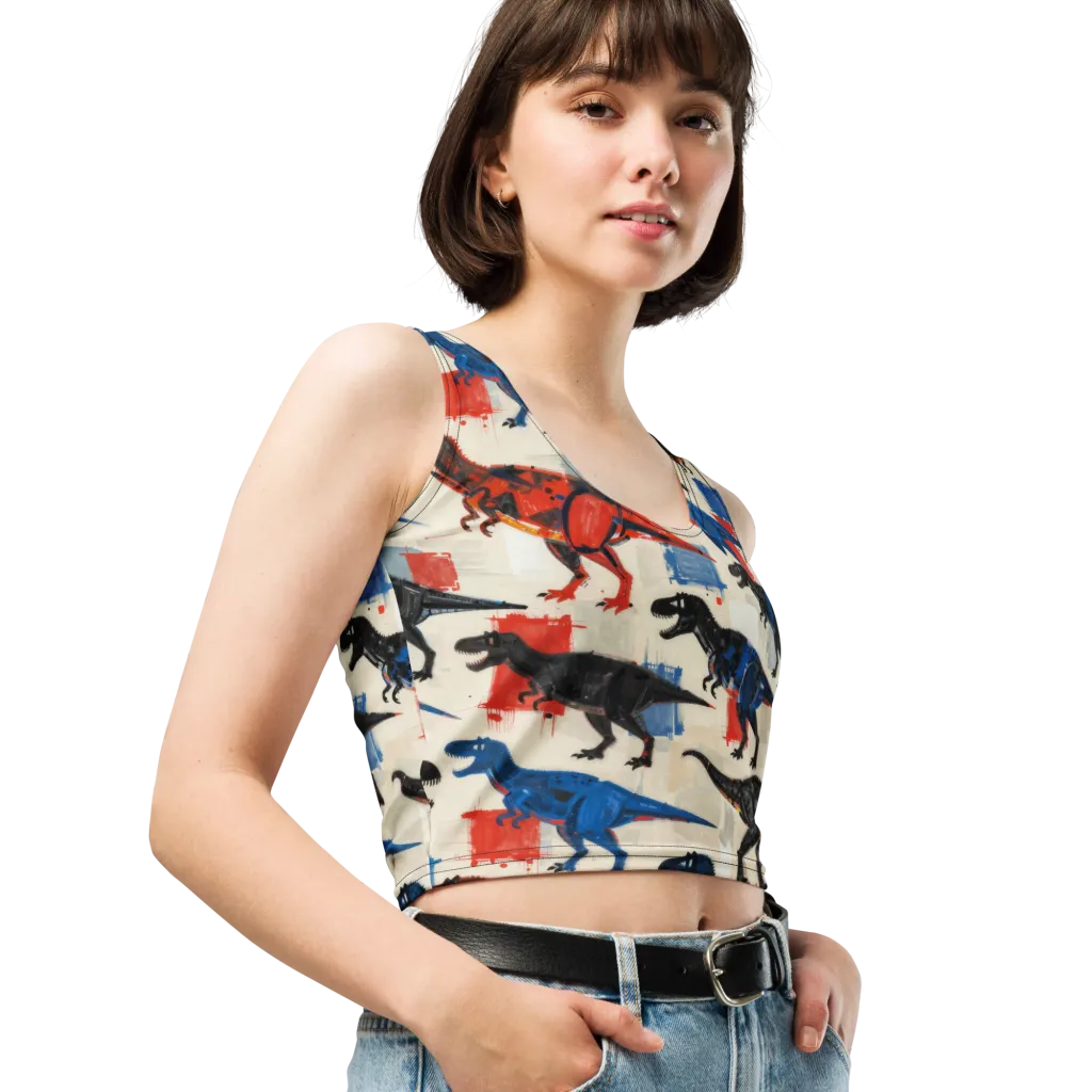 Cretaceous Colorway on Crop Top — Right Front
