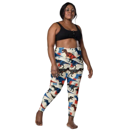 Cretaceous Colorway on a Leggings with Pockets