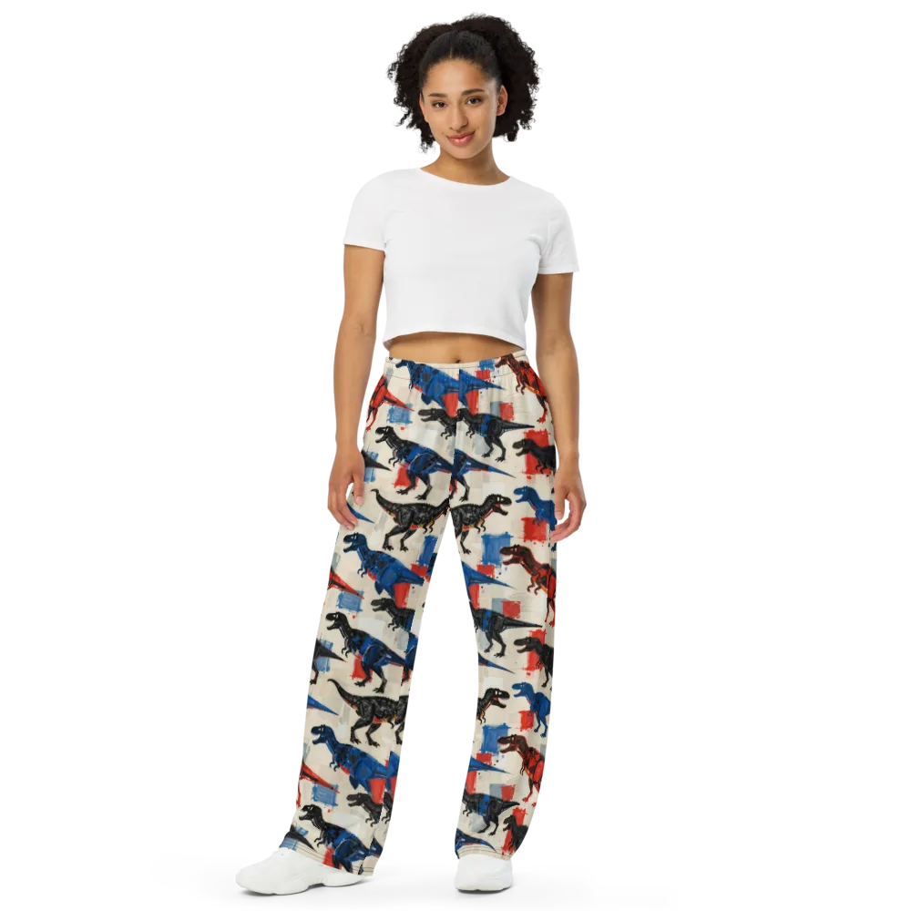 Cretaceous Colorway on Wide-Leg Pants — Front