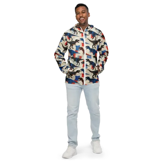 Cretaceous Colorway on a Men's Windbreaker