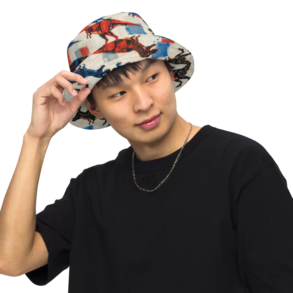 Cretaceous Colorway on Reversible Bucket Hat — Front Inside