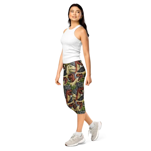 Dino Rumble on a Capri Leggings