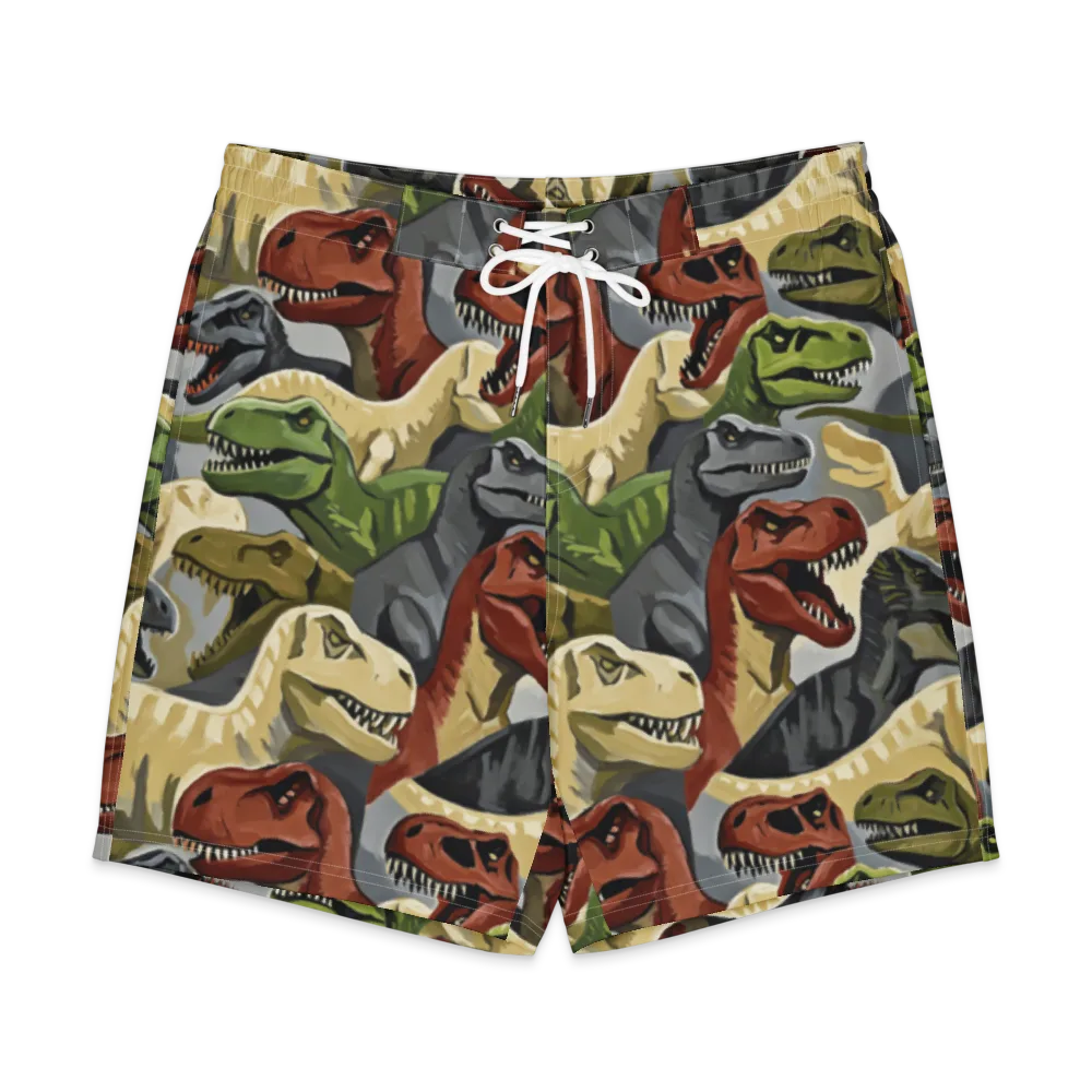 Dino Rumble on Men's Board Shorts — Front
