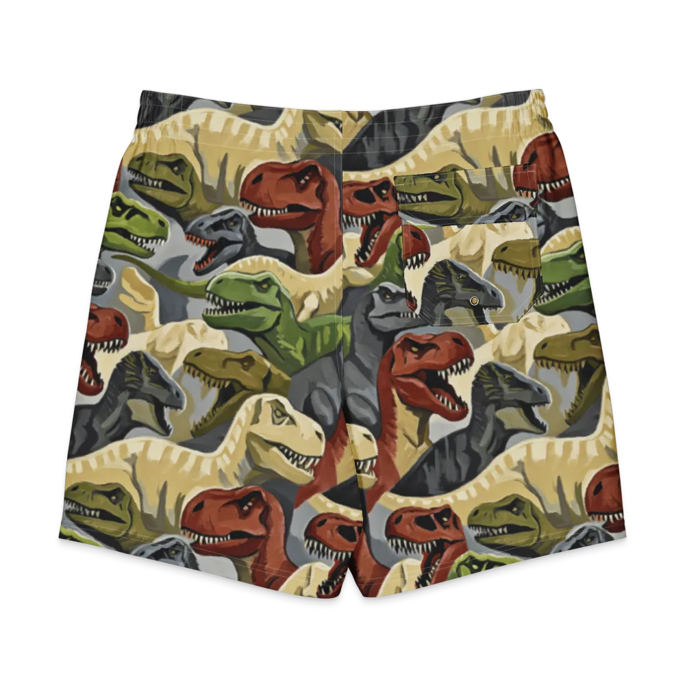 Dino Rumble on Men's Board Shorts — Back
