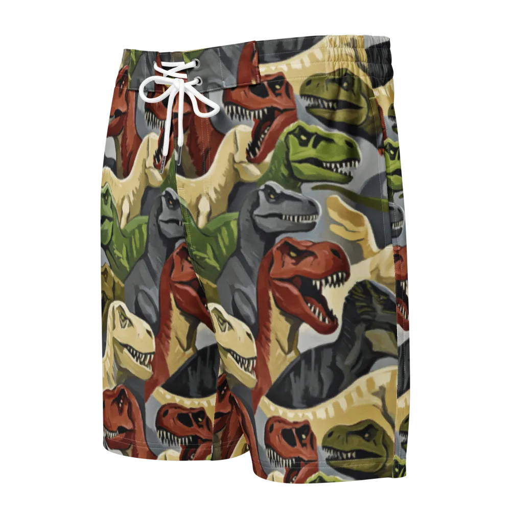 Dino Rumble on Men's Board Shorts — Front