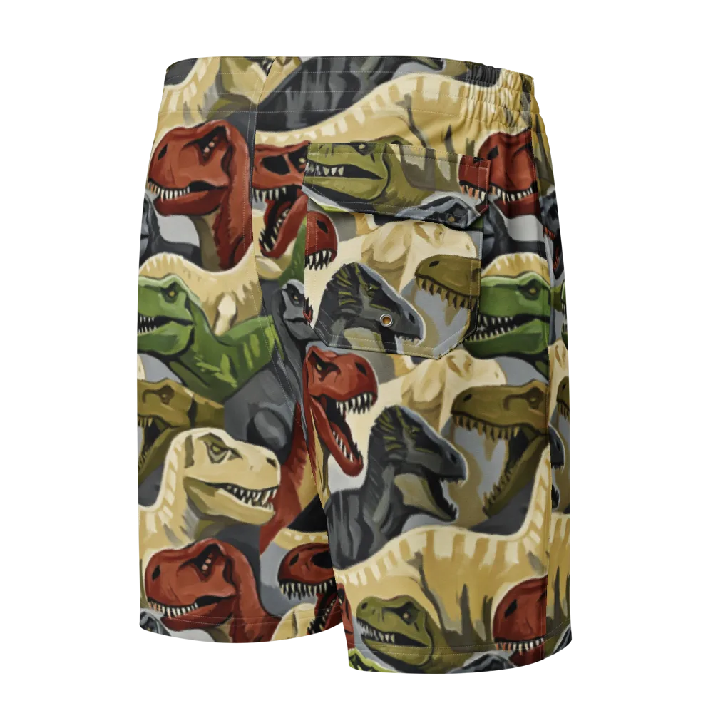 Dino Rumble on Men's Board Shorts — Back
