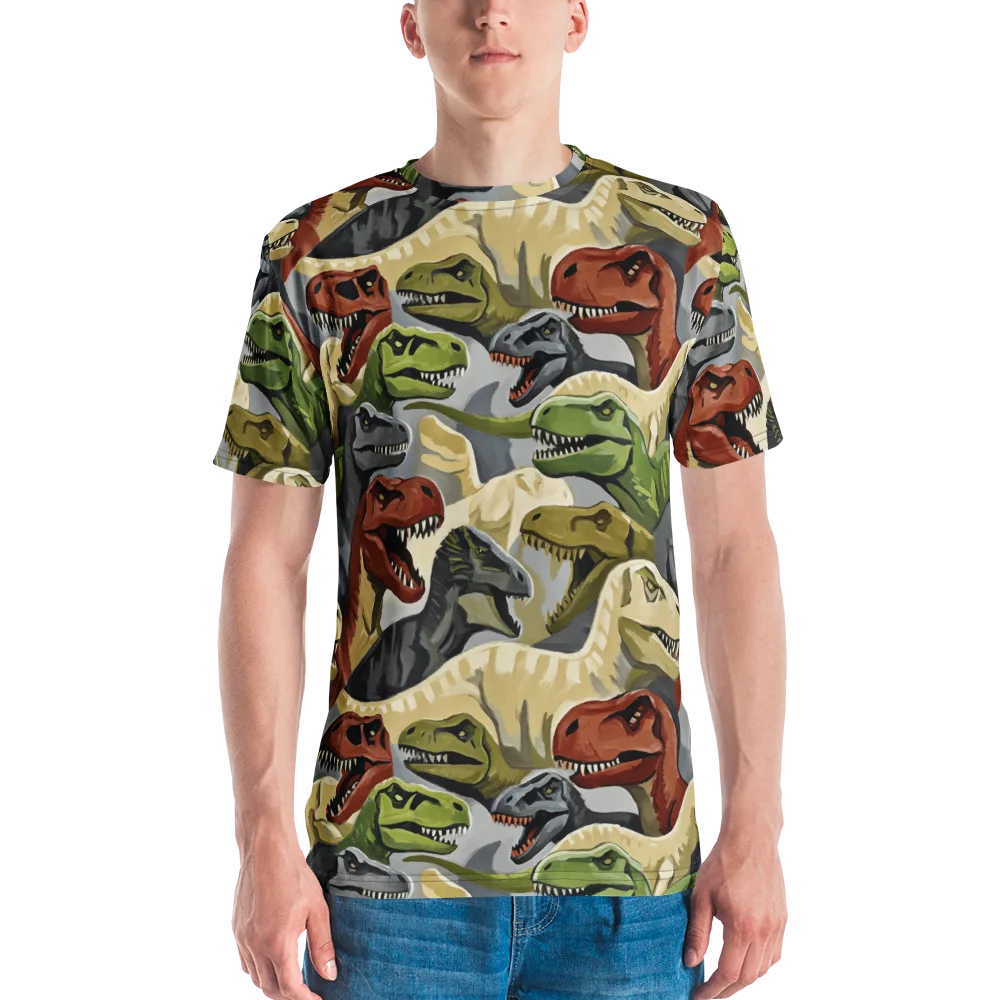 Dino Rumble on Men's Crew Neck T-Shirt — Front