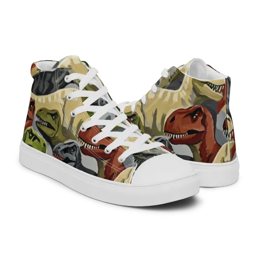 Dino Rumble on a Men's High Top Canvas Shoes