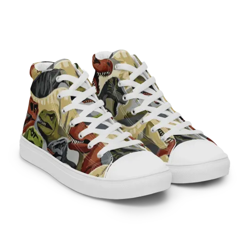 Dino Rumble on a Women's High Top Canvas Shoes