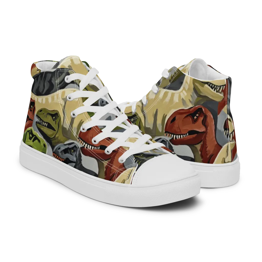 Dino Rumble on Women's High Top Canvas Shoes — Right
