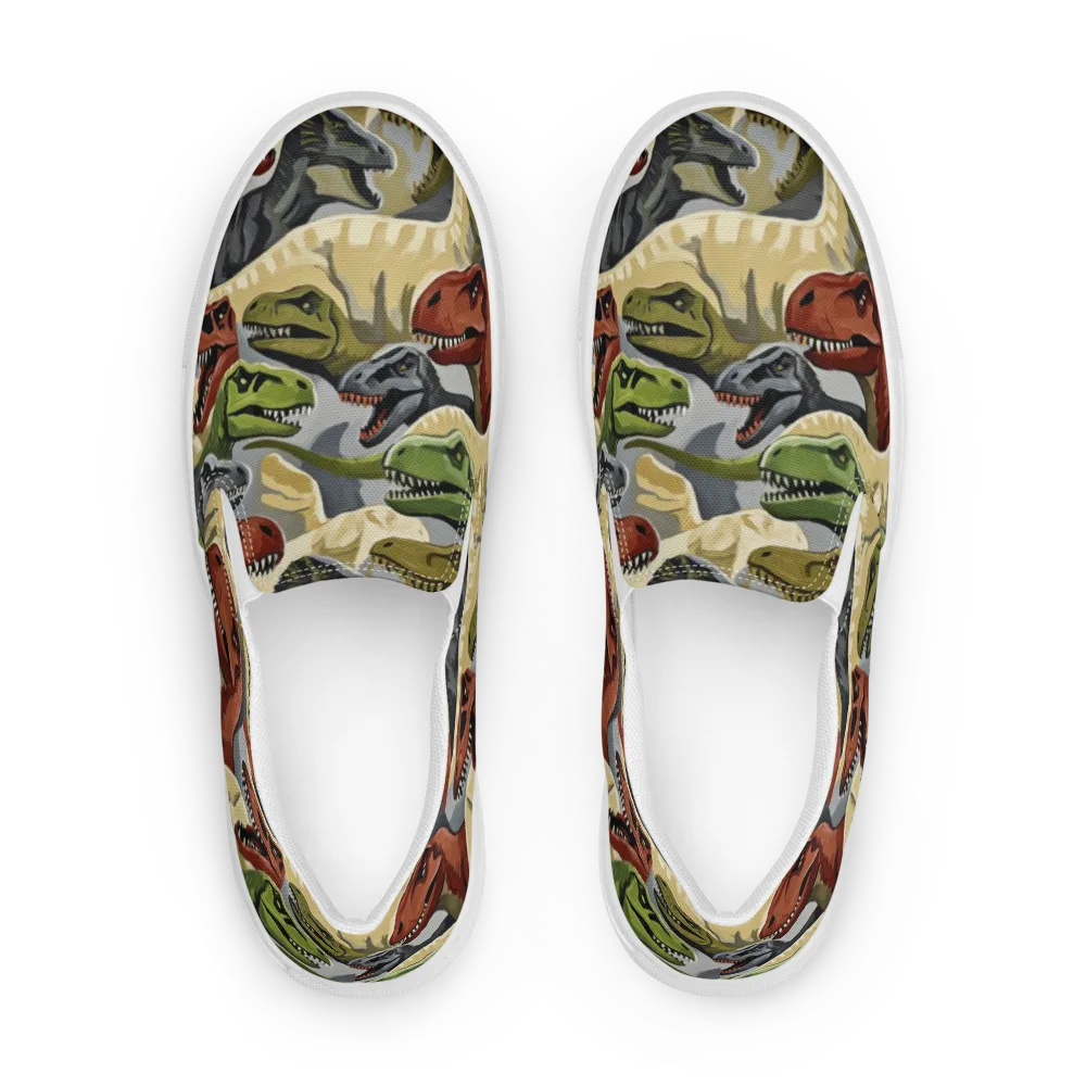 Dino Rumble on Men's Slip-On Canvas Shoes — Front
