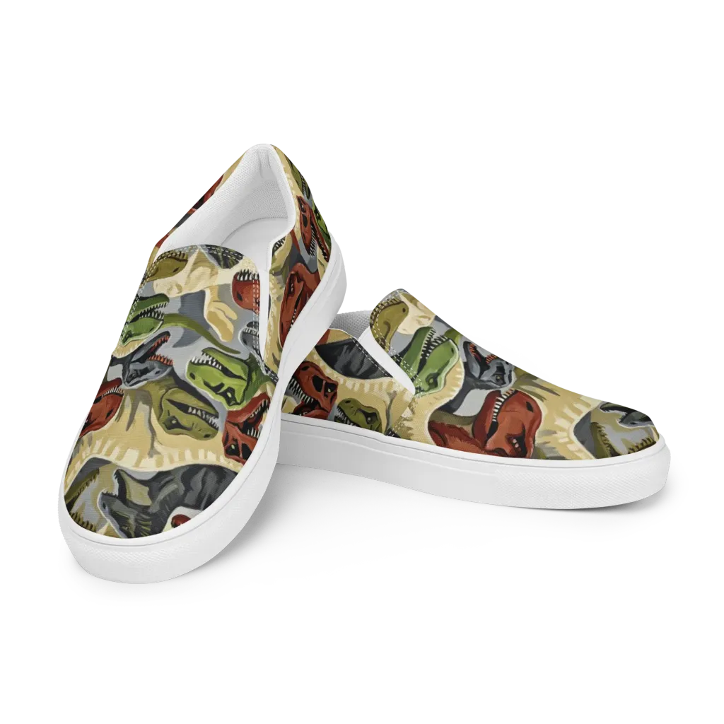 Dino Rumble on Men's Slip-On Canvas Shoes — Left Front