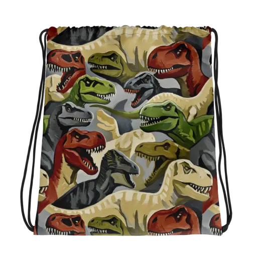 Dino Rumble on a Drawstring Bag