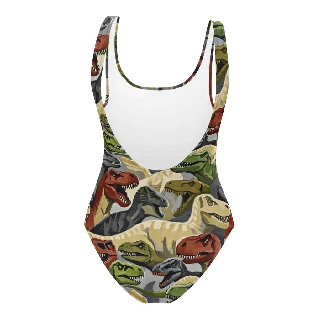 Dino Rumble on One-Piece Swimsuit — Back