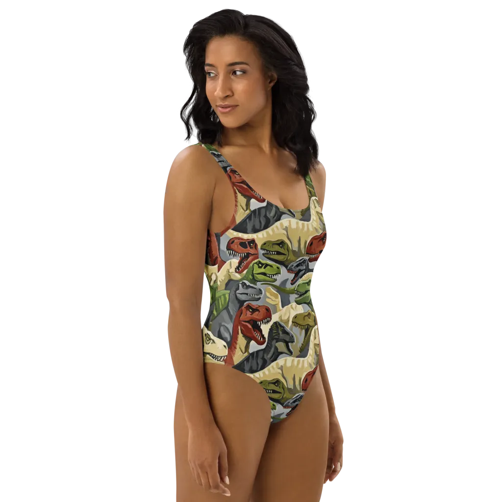 Dino Rumble on One-Piece Swimsuit — Right