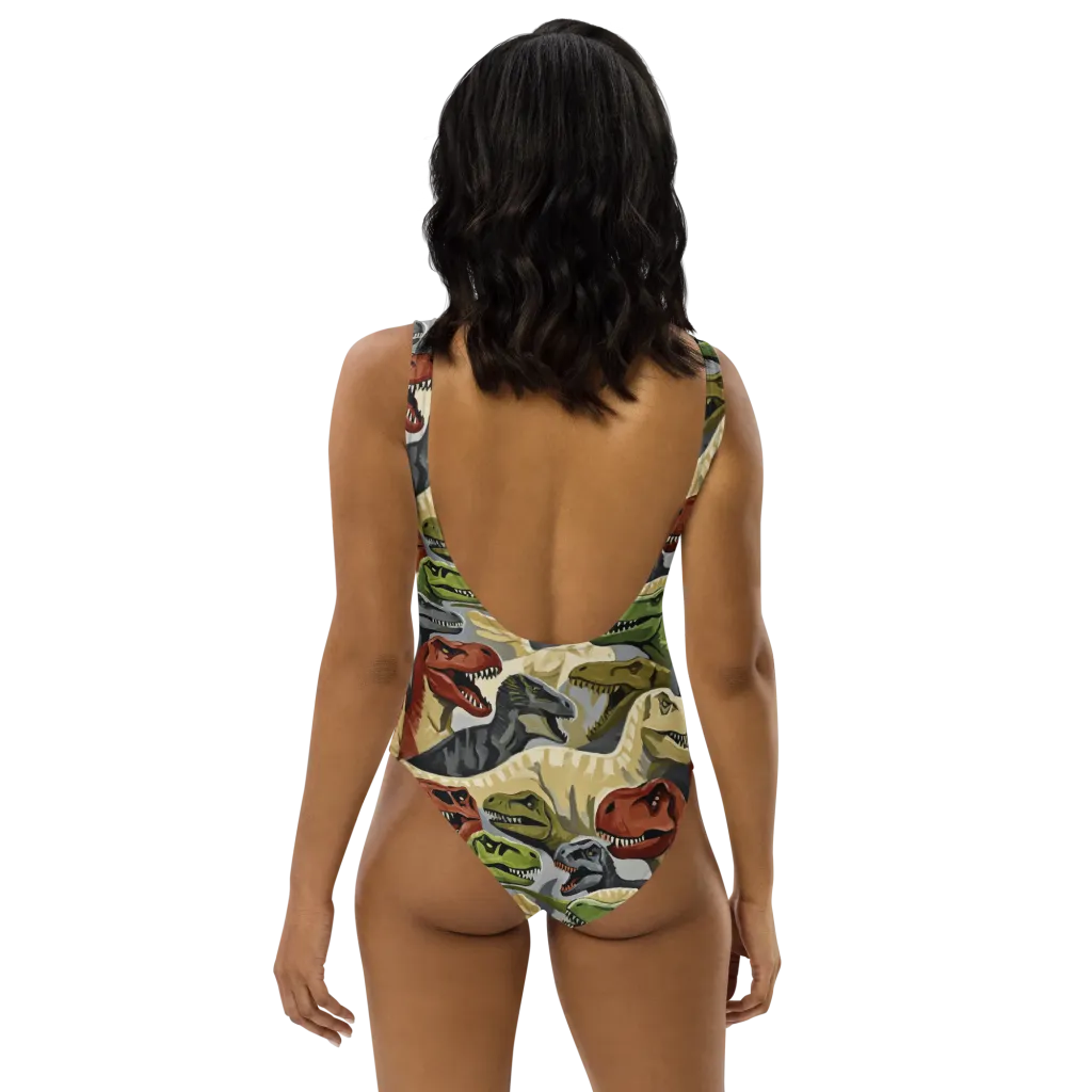 Dino Rumble on One-Piece Swimsuit — Back