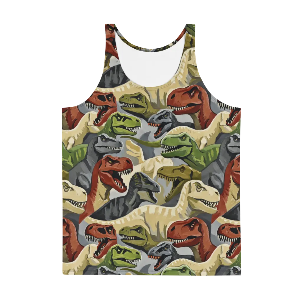 Dino Rumble on Men's Tank Top — Front