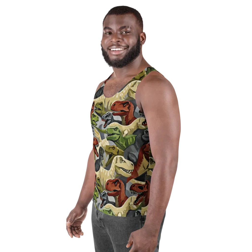 Dino Rumble on Men's Tank Top — Left Front
