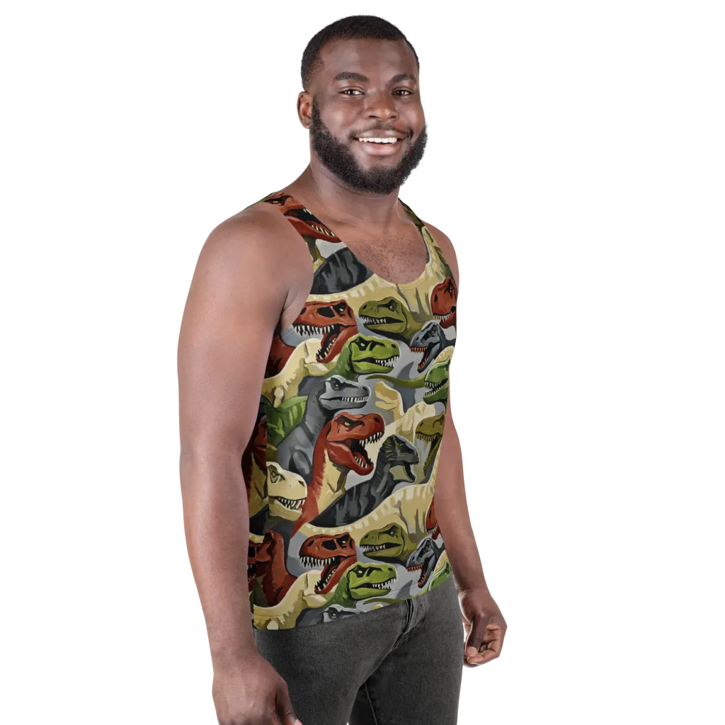 Dino Rumble on Men's Tank Top — Right Front