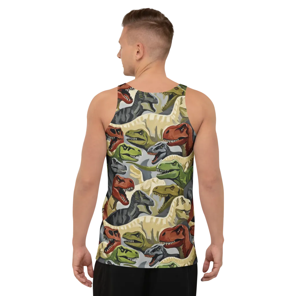 Dino Rumble on Men's Tank Top — Back