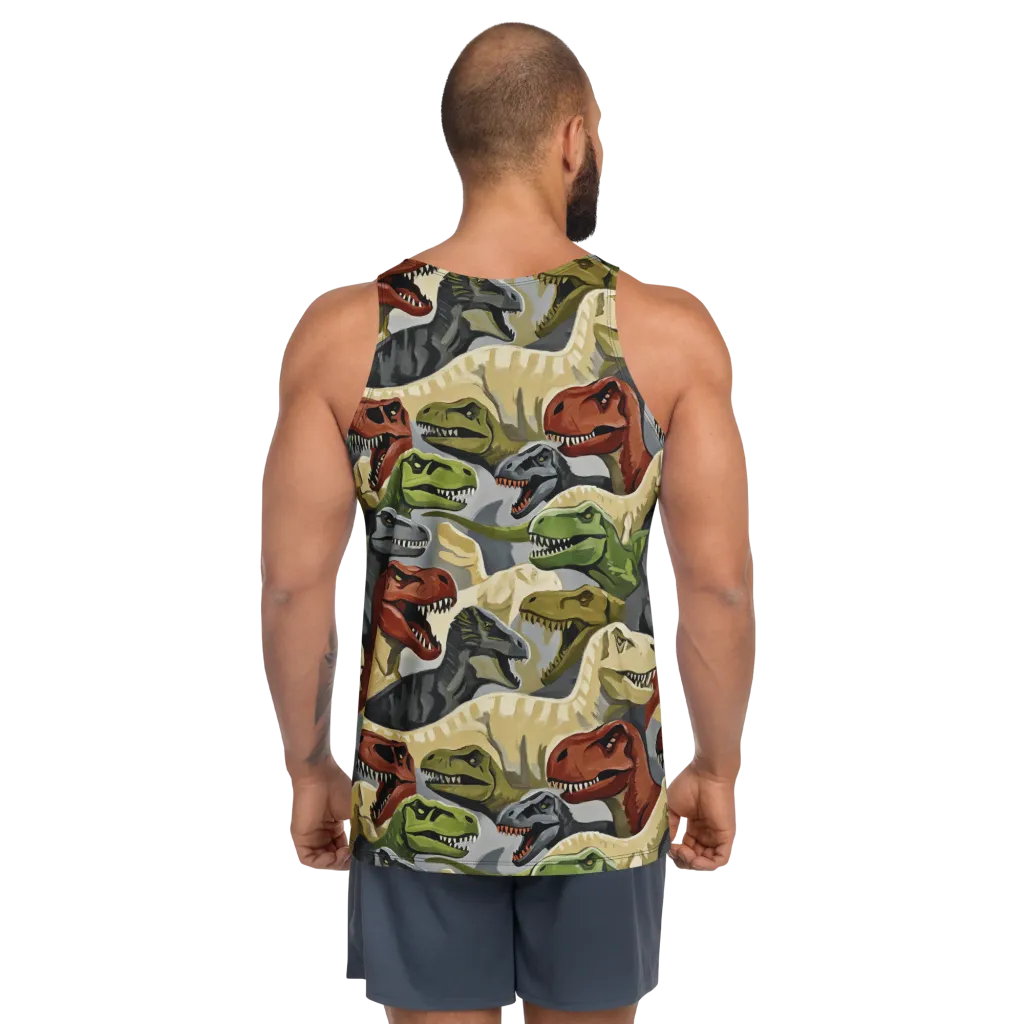 Dino Rumble on Men's Tank Top — Back