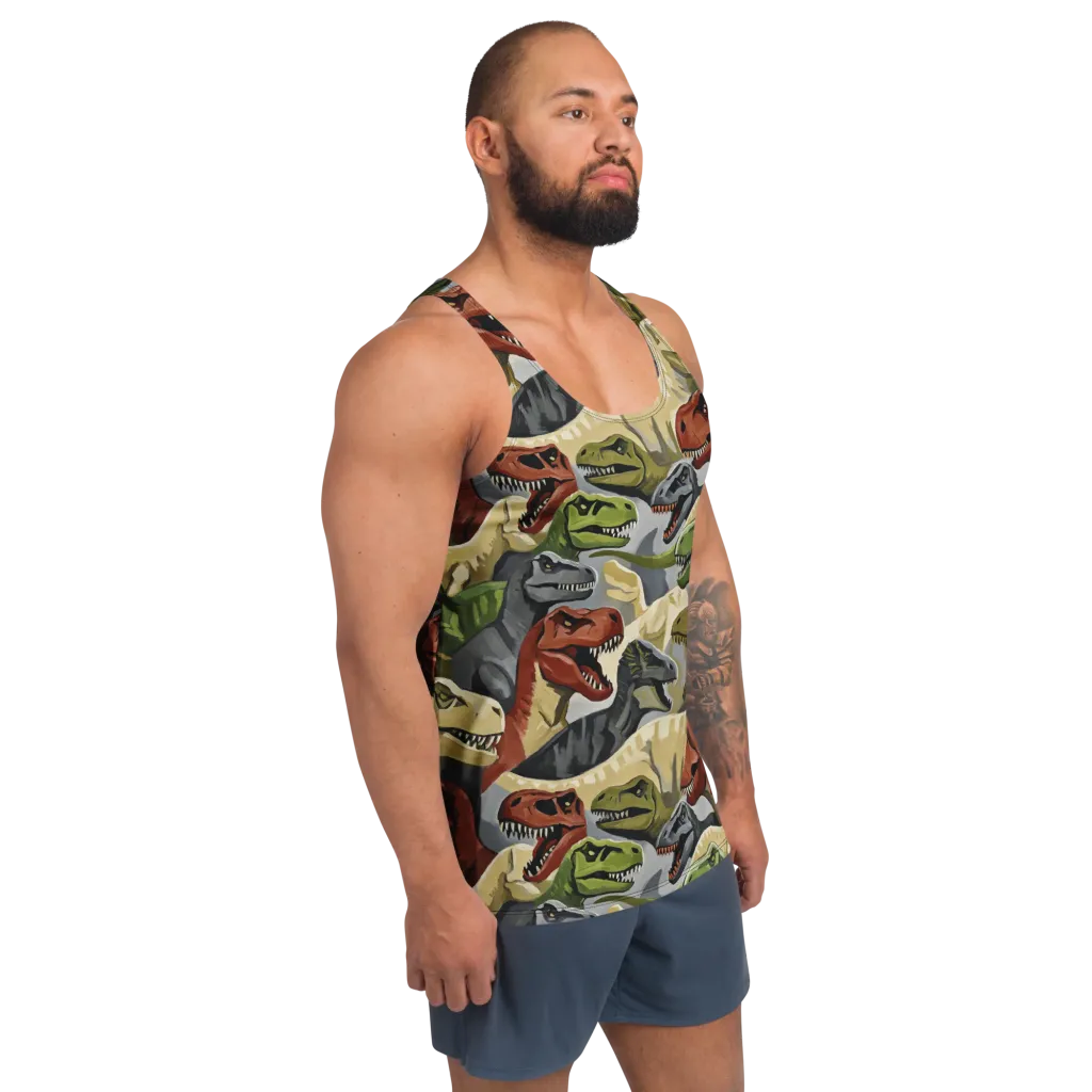 Dino Rumble on Men's Tank Top — Right Front