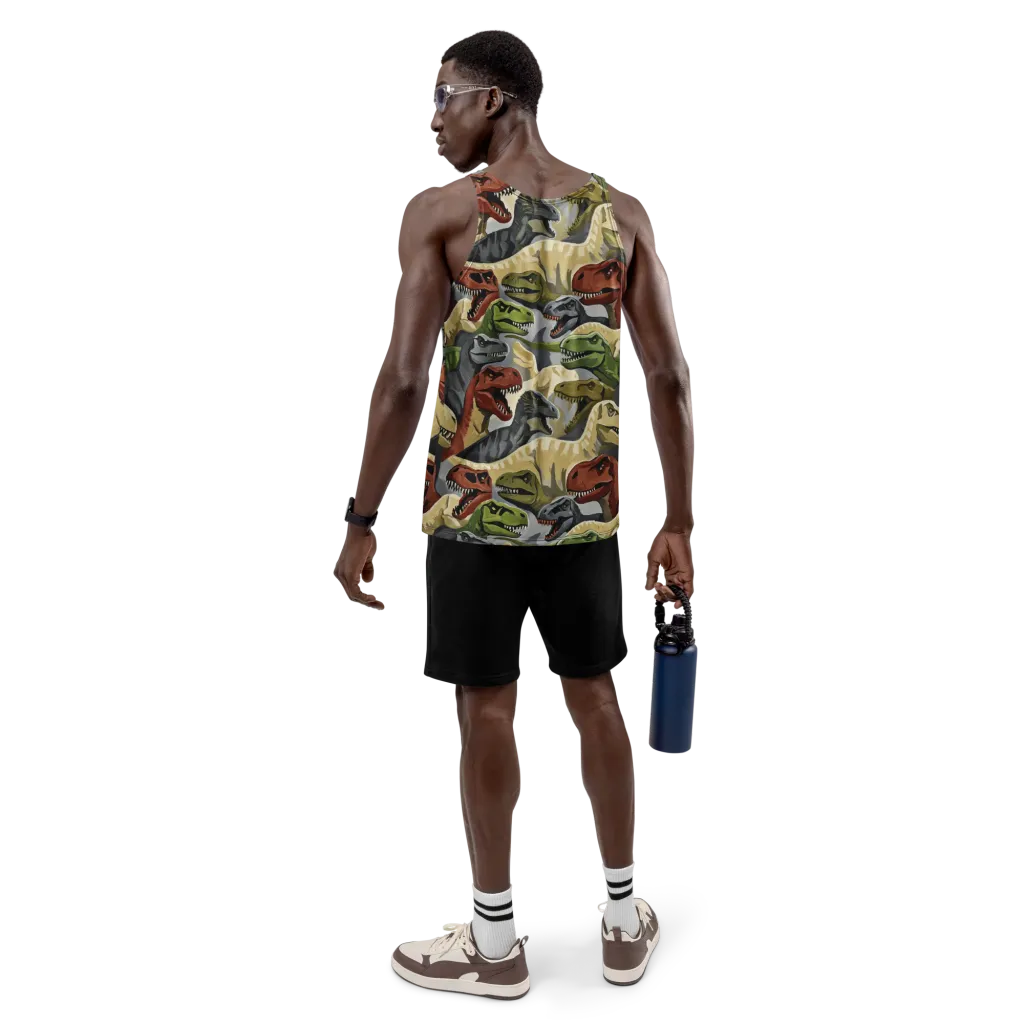 Dino Rumble on Men's Tank Top — Back