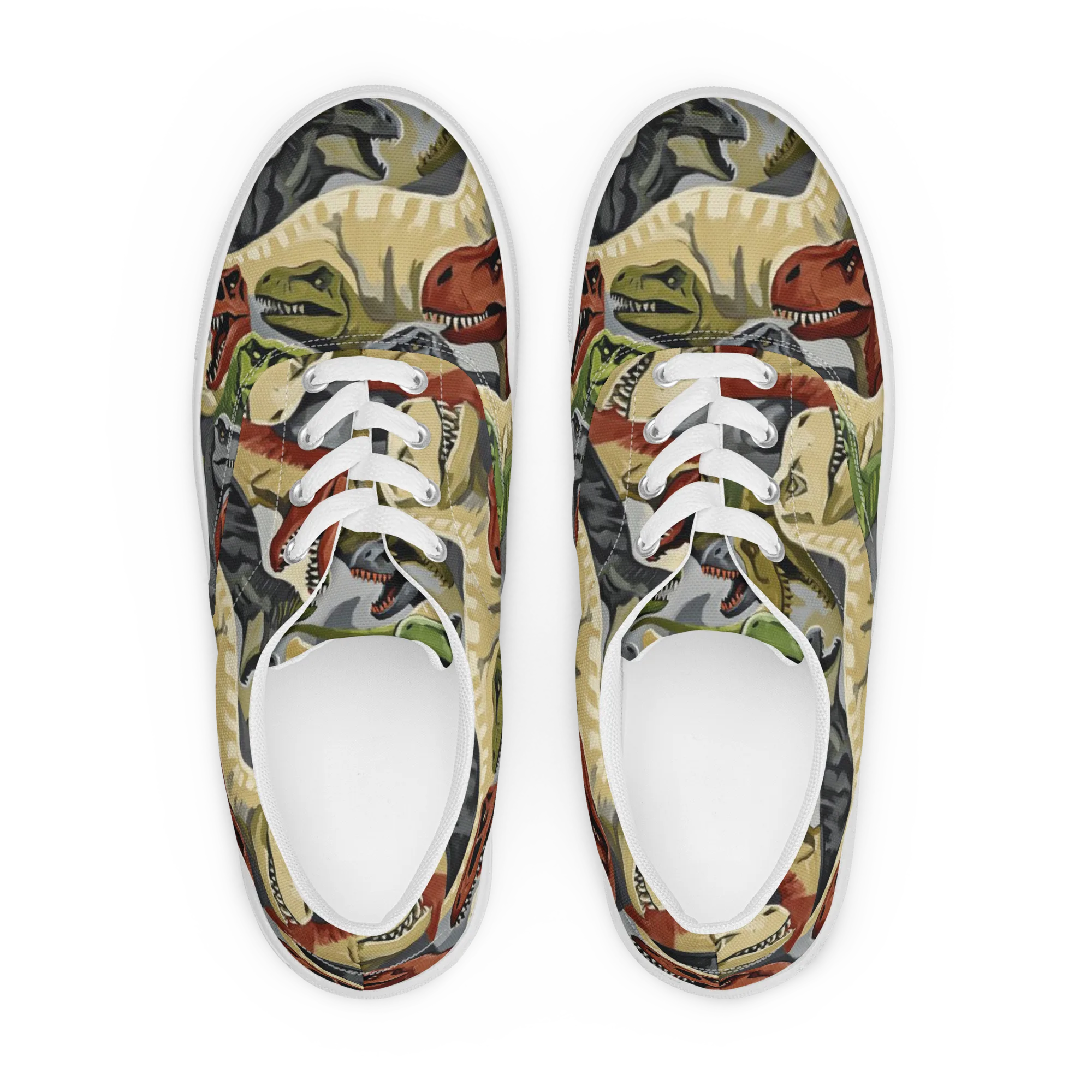Dino Rumble on Men's Lace-Up Canvas Shoes — Front