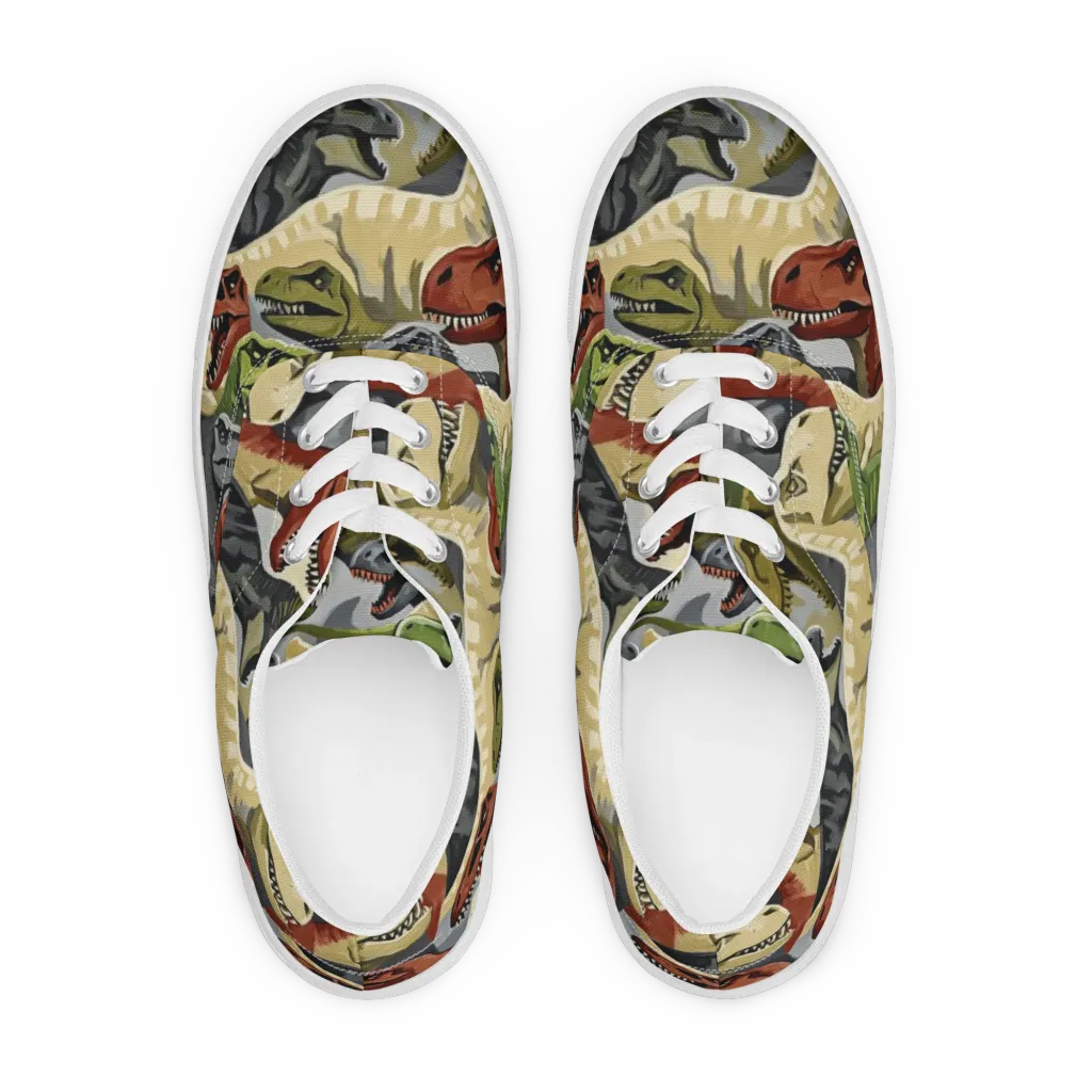 Dino Rumble on Men's Lace-Up Canvas Shoes — Front