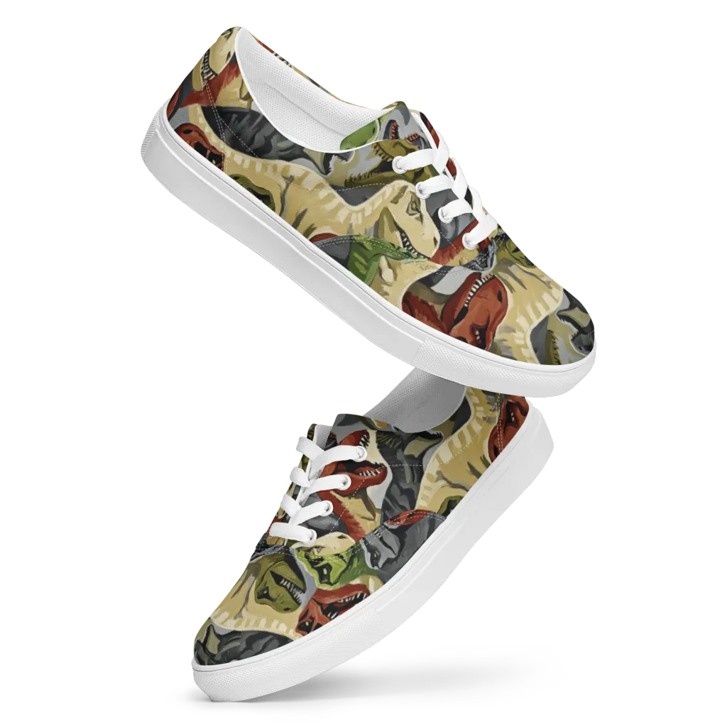 Dino Rumble on Men's Lace-Up Canvas Shoes — Front