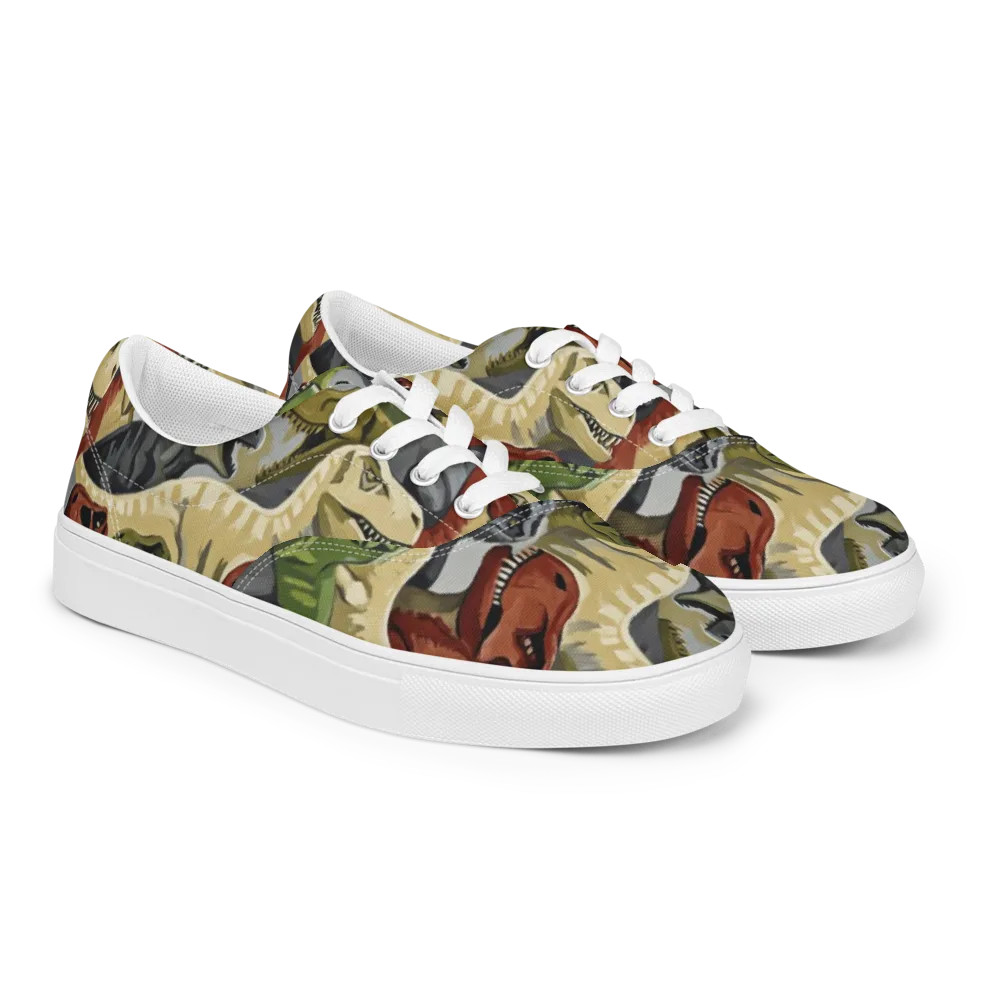 Dino Rumble on Men's Lace-Up Canvas Shoes — Right Front