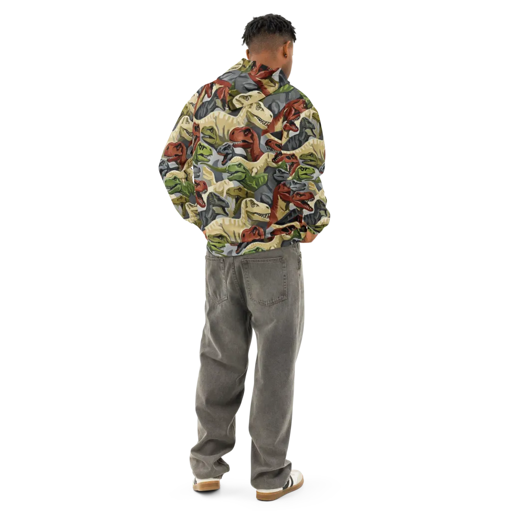 Dino Rumble on Cotton Hoodie — Back