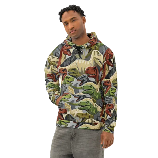Dino Rumble on a Cotton Hoodie